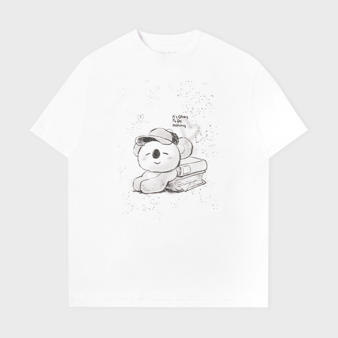 BT21 BASIC DRAWING SHORT SLEEVE TSHIRT WHITE KOYA