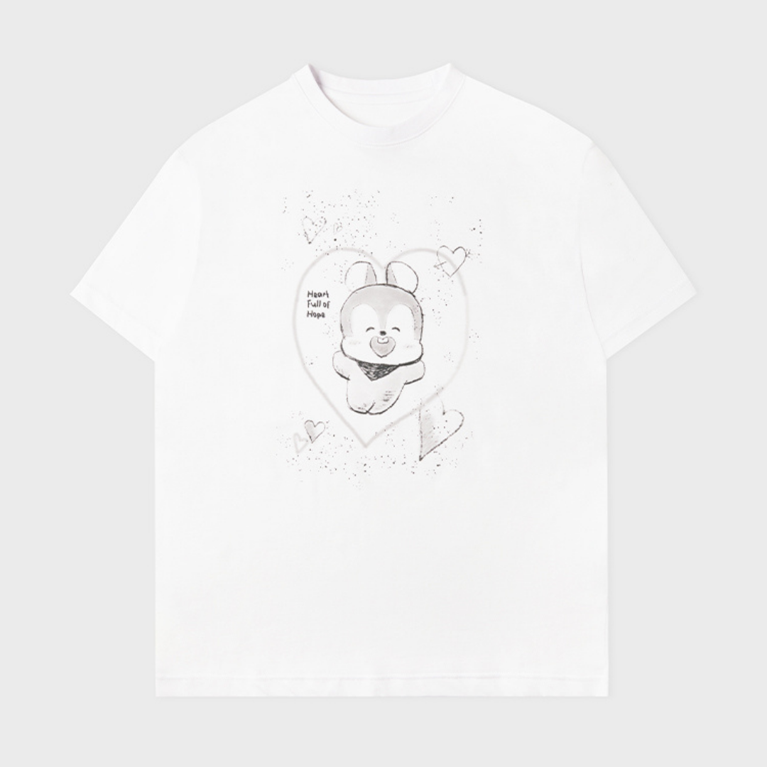 BT21 BASIC DRAWING SHORT SLEEVE TSHIRT WHITE MANG