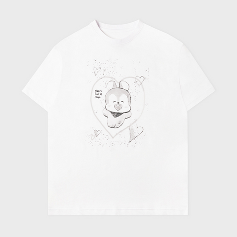 BT21 BASIC DRAWING SHORT SLEEVE TSHIRT WHITE MANG