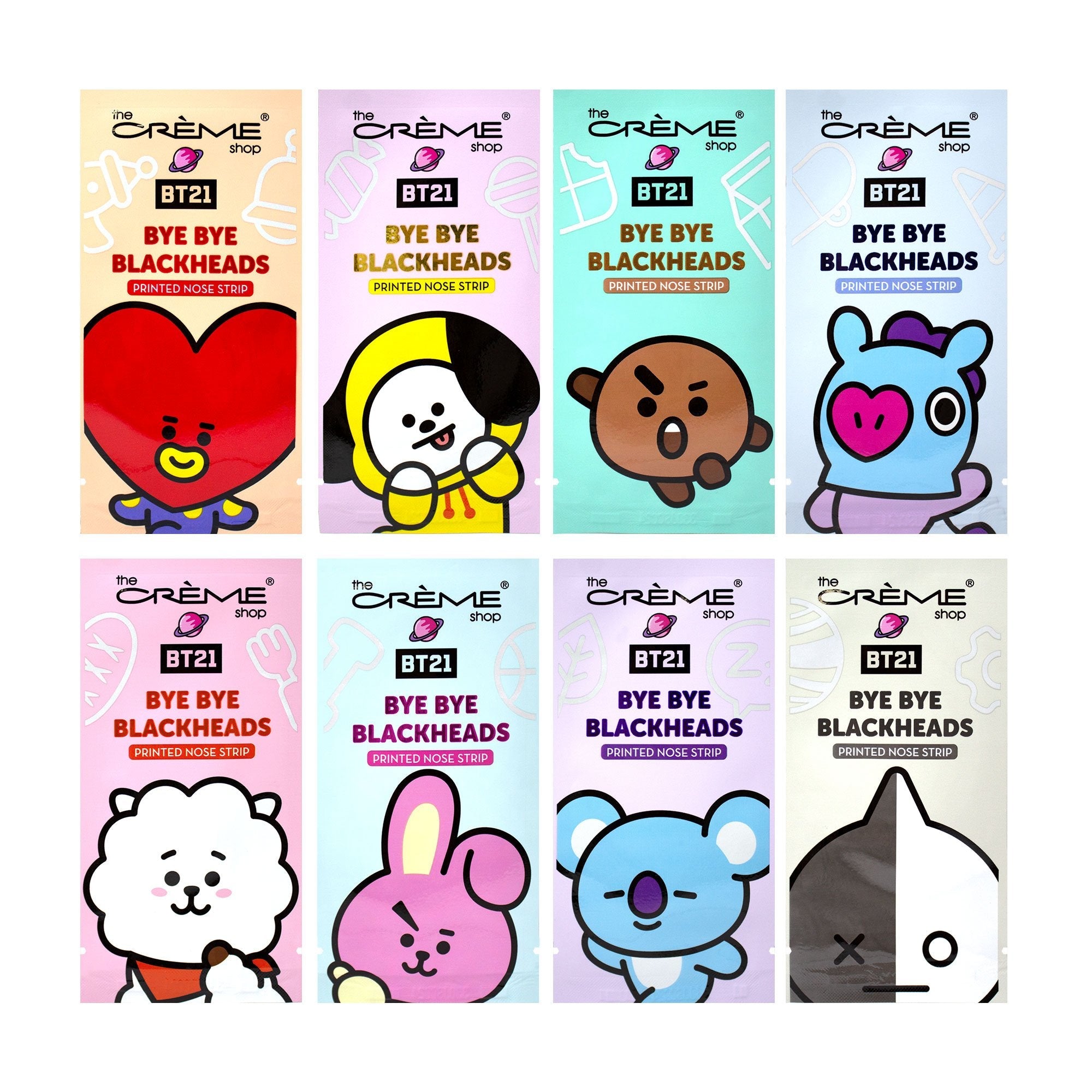 BT21 : Bye Bye Blackheads (Tiras para remover puntos negros K-Beauty)