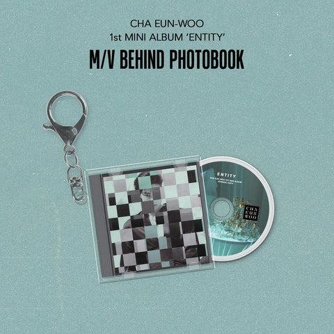 CHA EUN WOO - ENTITY 1ST MINI ALBUM M/V BEHIND PHOTOBOOK OFFICIAL MD MINI CD KEYRING