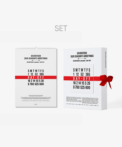 [Pre-Order] SEVENTEEN - SEVENTEEN'S VACATION : DAY-OFF 2025 SEASON'S GREETINGS + WALL CALENDAR