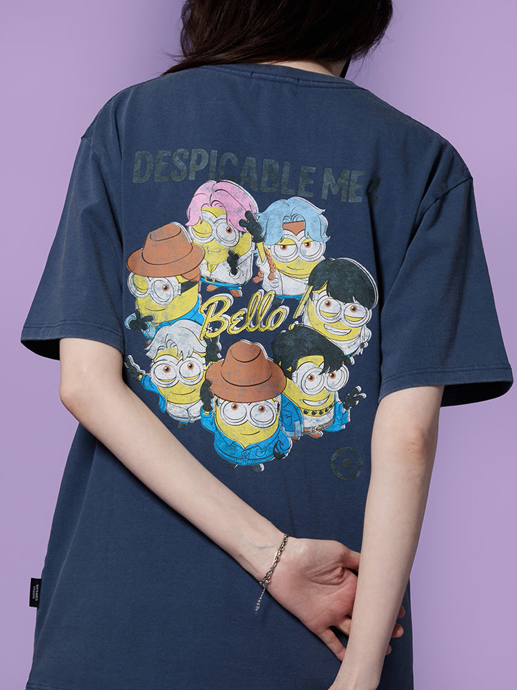 BTS - BTS X DM4 OFFICIAL MD SHORT SLEEVE T-SHIRT BLUE