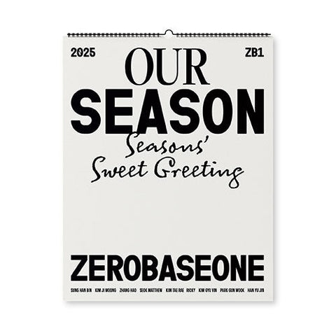 [Pre-Order] ZEROBASEONE - OUR SEASON 2025 SEASON'S GREETINGS WALL CALENDAR VER