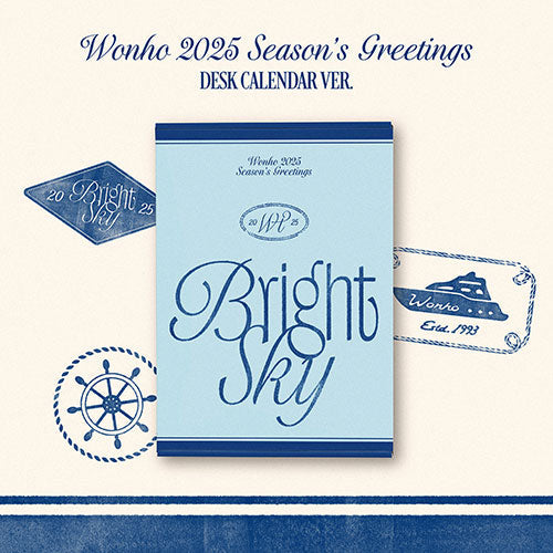 [Pre-Order] WONHO - BRIGHT SKY 2025 SEASON'S GREETINGS DESK CALENDAR VER