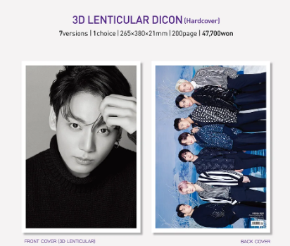 BTS - DICON DFESTA SPECIAL PHOTOBOOK 3D LENTICULAR COVER