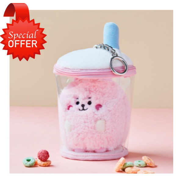 BT21 BABY Boucle Bubble Tea Doll Bag Charm