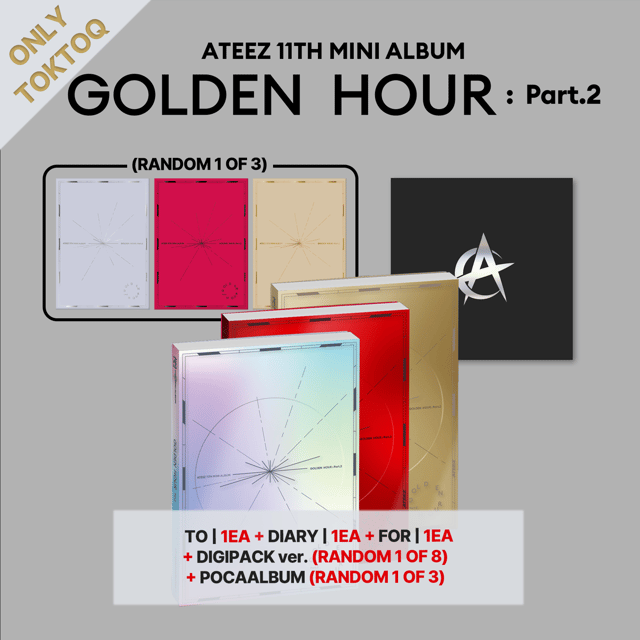 [Pre-Order] ATEEZ - GOLDEN HOUR : PART.2 11TH MINI ALBUM TOKTOQ GIFT TOKTOQ SET