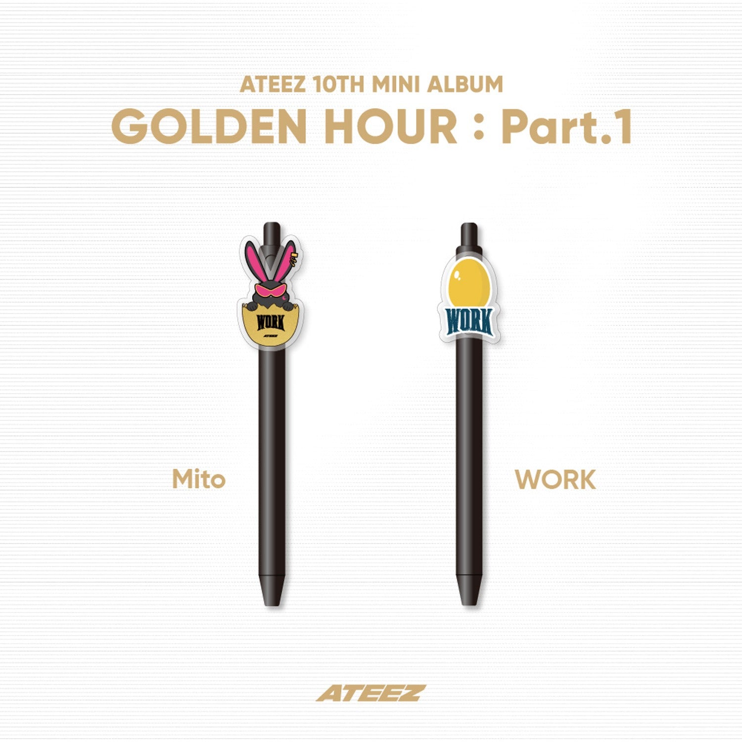 ATEEZ - GOLDEN HOUR : PART.1 OFFICIAL MD ACRYLIC GEL PEN