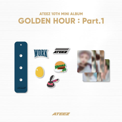 ATEEZ - GOLDEN HOUR : PART.1 OFFICIAL MD SILICONE CHARM KEYRING SET