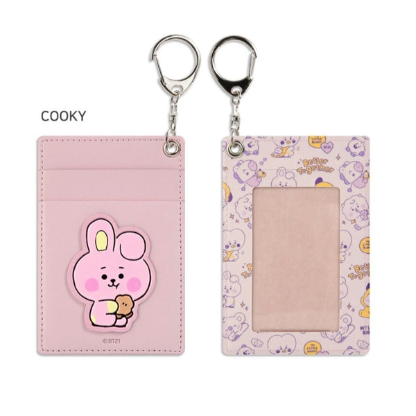 BT21 LEATHER PATCH CARD HOLDER