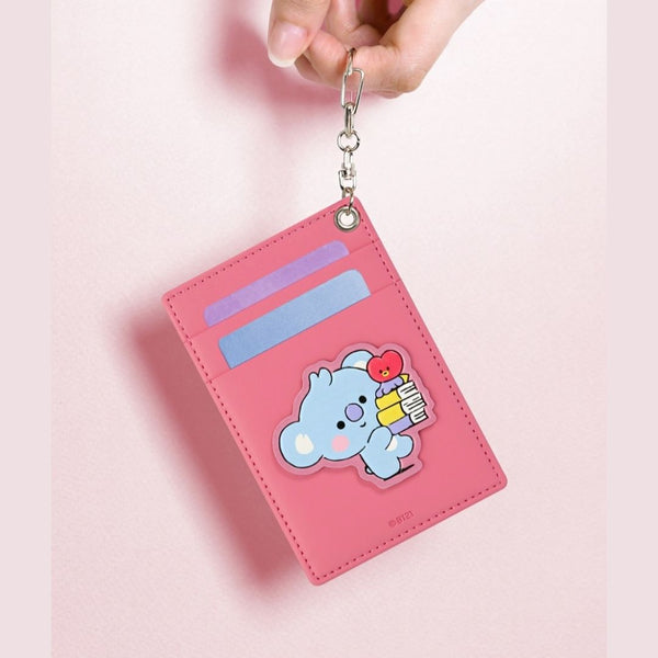 BT21 LEATHER PATCH CARD HOLDER