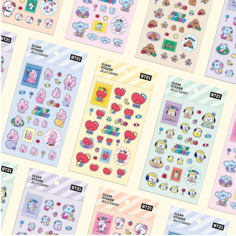 BT21 Baby Jelly Candy Clear Sticker