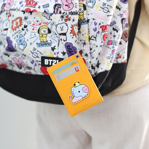 BT21 LEATHER PATCH CARD HOLDER