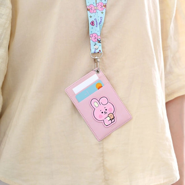 BT21 LEATHER PATCH CARD HOLDER