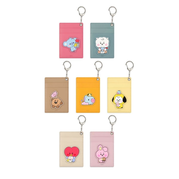 BT21 LEATHER PATCH CARD HOLDER