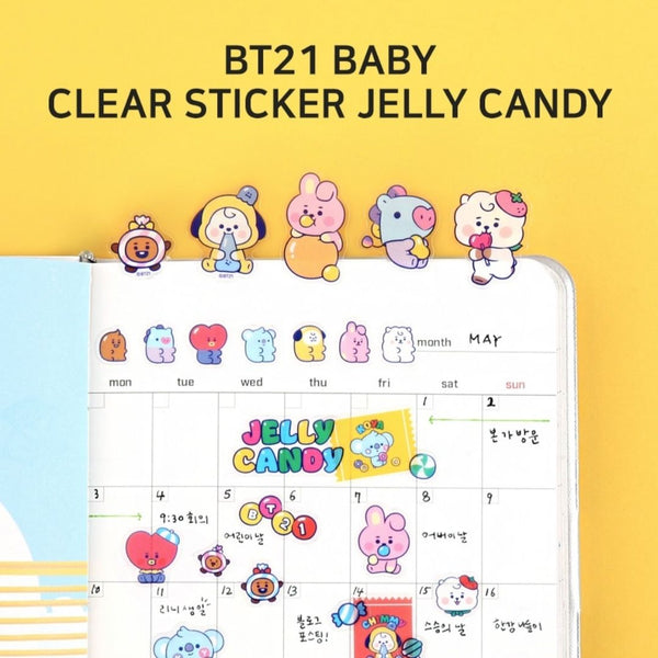 BT21 Baby Jelly Candy Clear Sticker