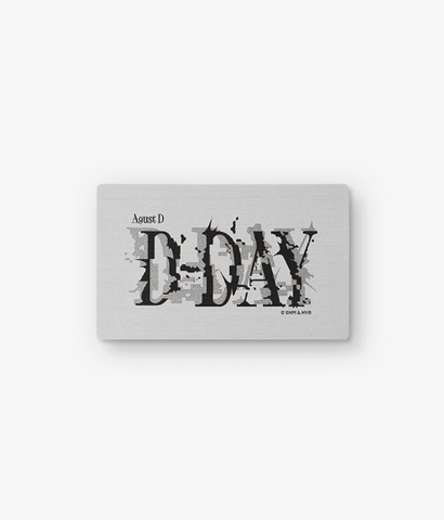 BTS SUGA - SOLO ALBUM D-DAY METALLIC PHOTO CARD