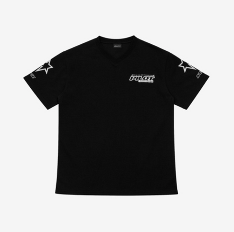 STRAY KIDS - 3RD FAN MEETING PILOT FOR 5 STAR OFFICIAL MD - T-SHIRT BLACK