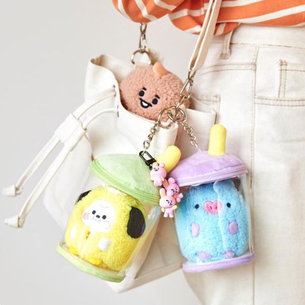 BT21 BABY Boucle Bubble Tea Doll Bag Charm