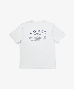BTS V - LAYOVER 1ST SOLO ALBUM OFFICIAL MD - S/S T-shirt (Layover) (White)