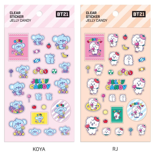 BT21 Baby Jelly Candy Clear Sticker