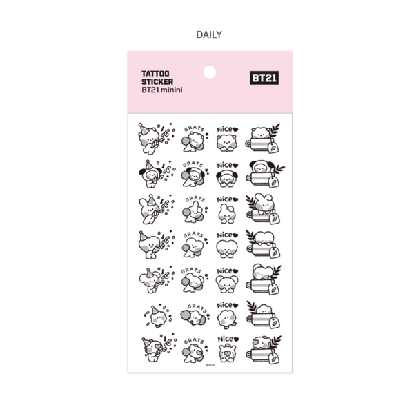 BT21 Minini TATOO Sticker