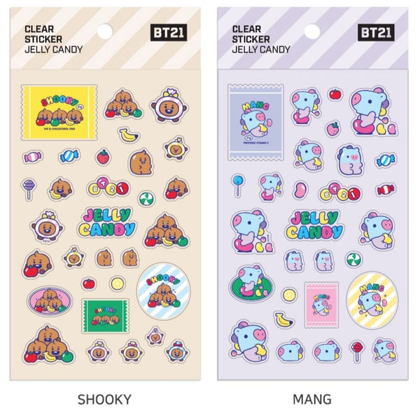 BT21 Baby Jelly Candy Clear Sticker