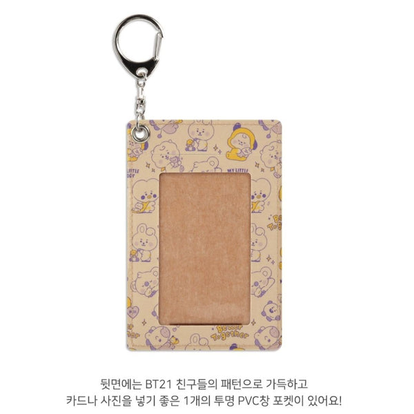 BT21 LEATHER PATCH CARD HOLDER