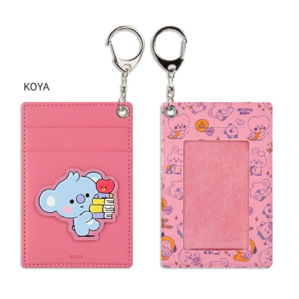 BT21 LEATHER PATCH CARD HOLDER