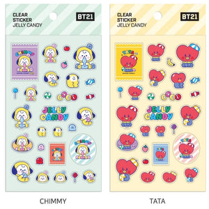 BT21 Baby Jelly Candy Clear Sticker