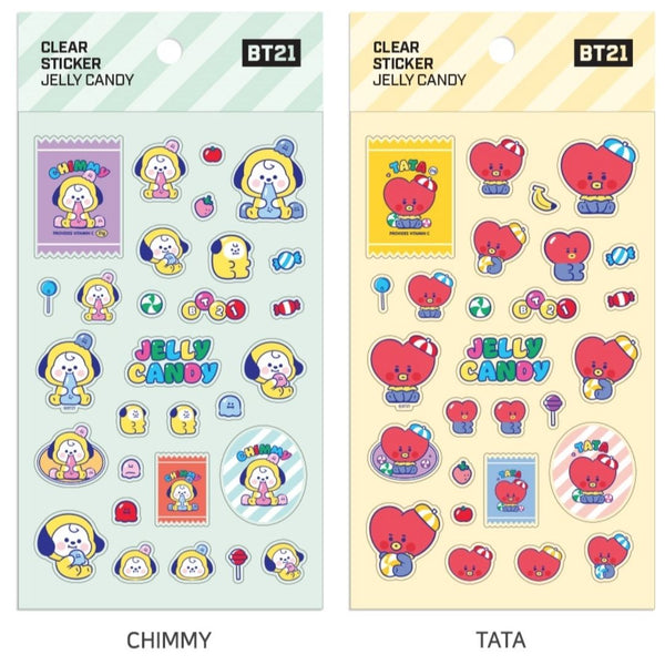 BT21 Baby Jelly Candy Clear Sticker