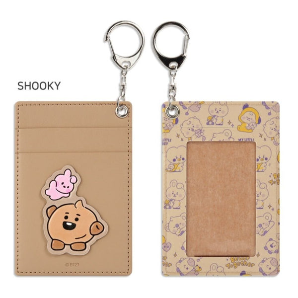 BT21 LEATHER PATCH CARD HOLDER