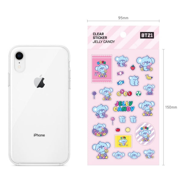 BT21 Baby Jelly Candy Clear Sticker