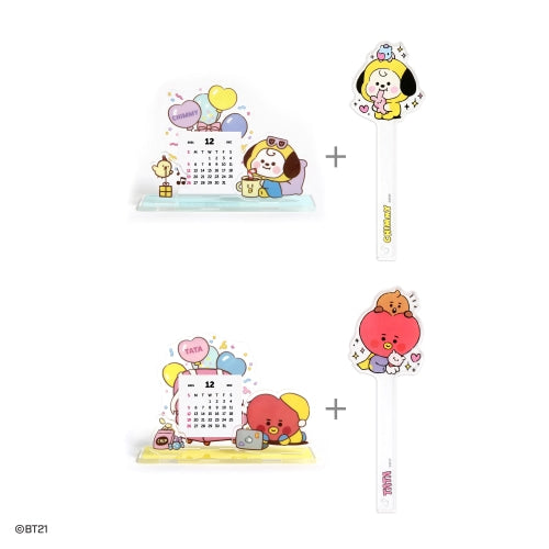 BT21 Acrylic stand calendar + photo prop set