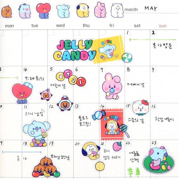 BT21 Baby Jelly Candy Clear Sticker