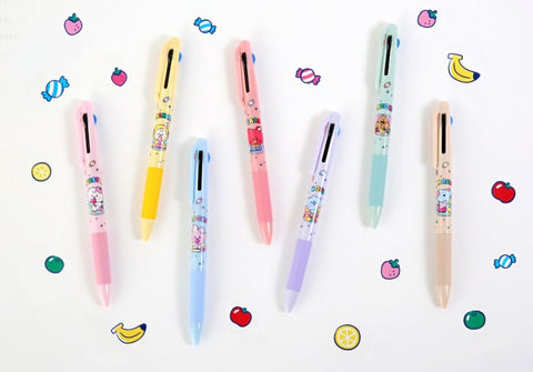 BT21 3 COLOR BALL PEN SET JELLY CANDY(7 unidades / 0.7mm)