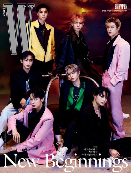 DEOKWON A - All Members W KOREA 2022 January Enhypen Magazine Cover