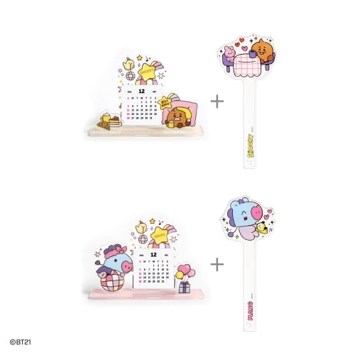 BT21 Acrylic stand calendar + photo prop set