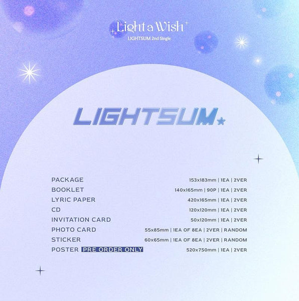 [PR] Apple Music [PRE-ORDER] LIGHTSUM - 2ND SINGLE ALBUM LIGHT A WISH