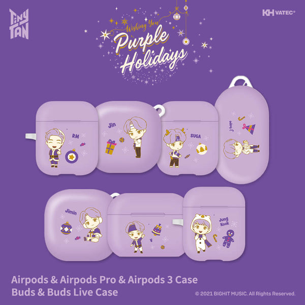 TinyTAN PURPLE HOLIDAYS AirPods Series / Galaxy Buds Series